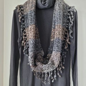 Scarf NWT Gray Tan Alpaca Made in Peru